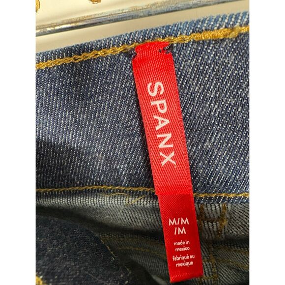 Spanx crop kick flare Raw indigo jeans size M - Picture 7 of 8